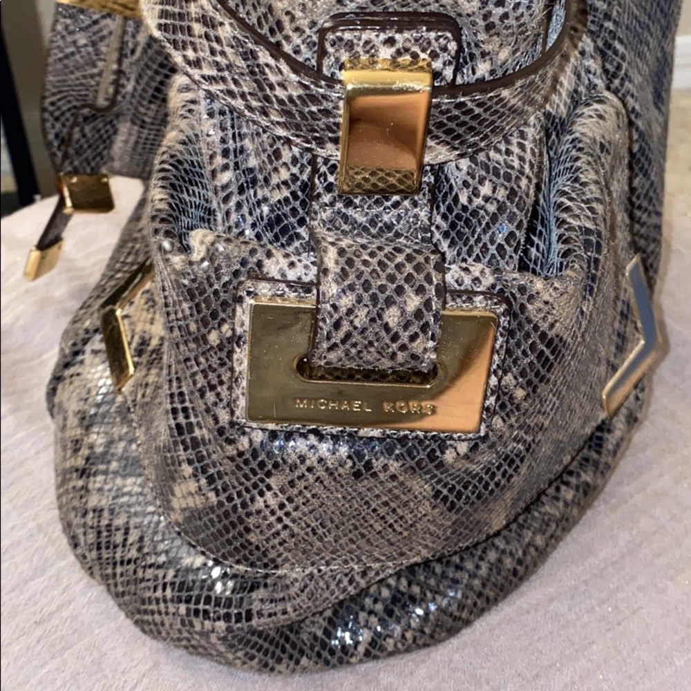 Michael Kors Beige Python Snakeskin Embossed Bag - image 3